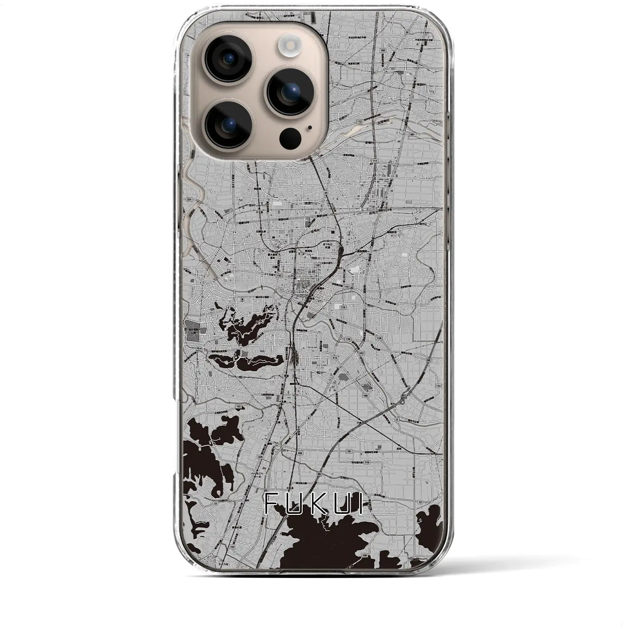 【福井(福井県)】地図柄iPhoneケース(クリアタイプ)