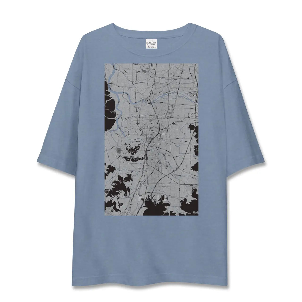 【福井(福井県)】地図柄ビッグシルエットTシャツ