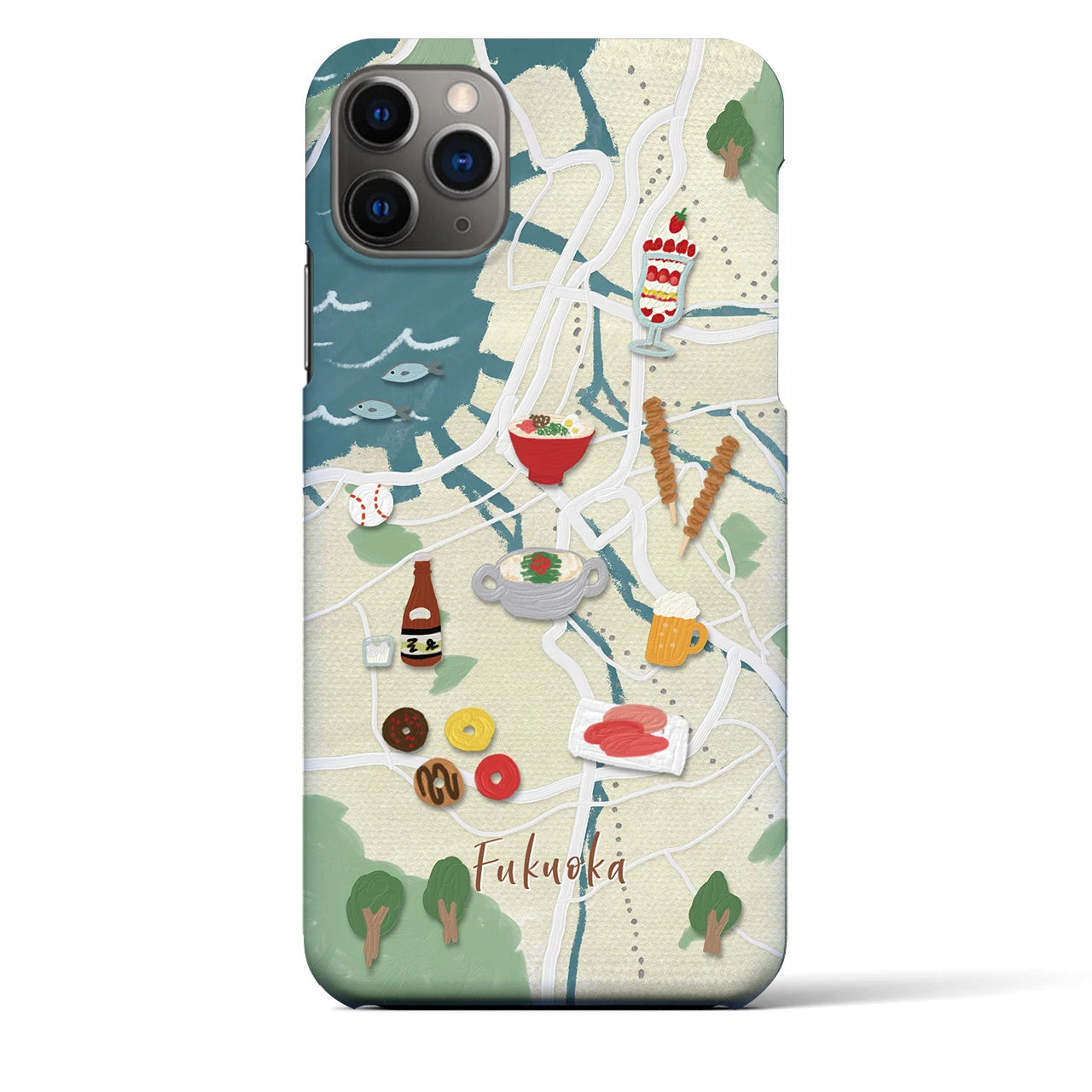 【福岡】Walk & Eat iPhoneケース(バックカバータイプ)