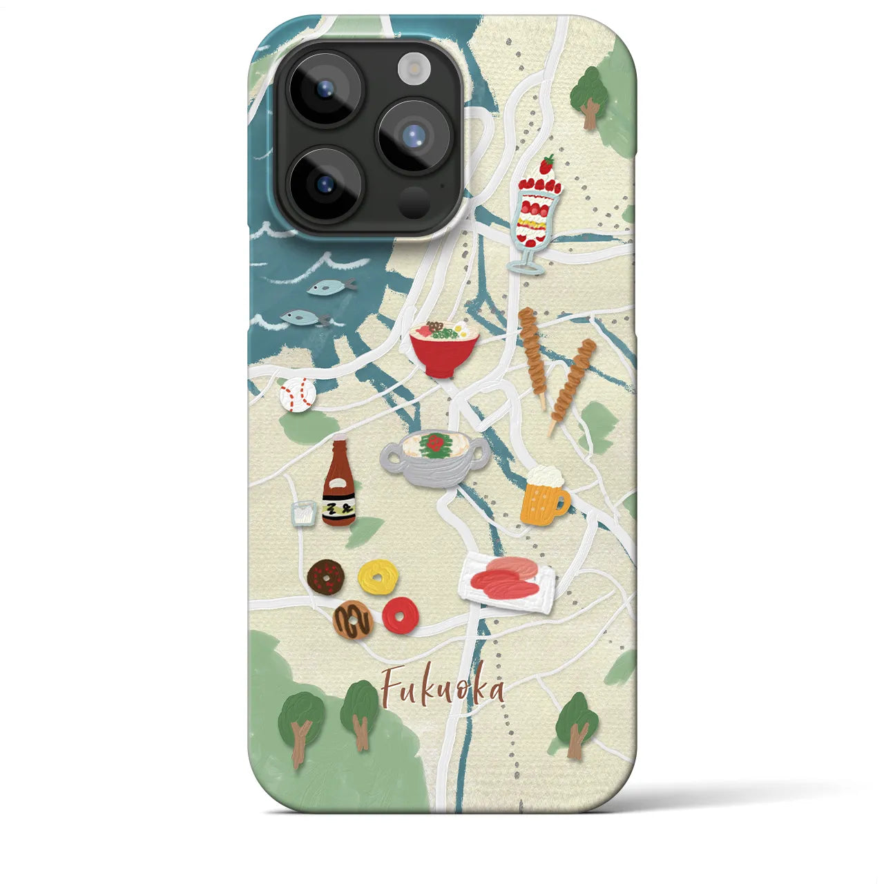 【福岡】Walk & Eat iPhoneケース(バックカバータイプ)