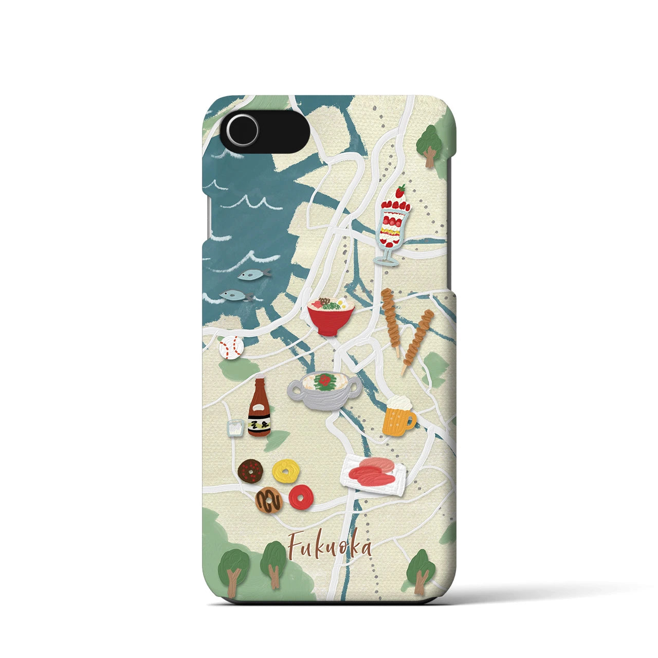 【福岡】Walk & Eat iPhoneケース(バックカバータイプ)