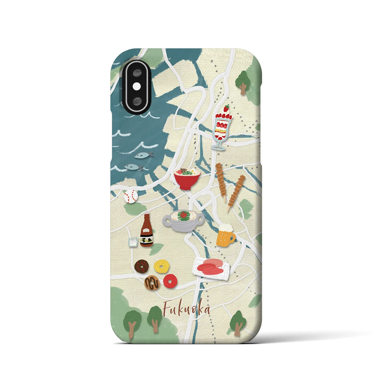 【福岡】Walk & Eat iPhoneケース(バックカバータイプ)