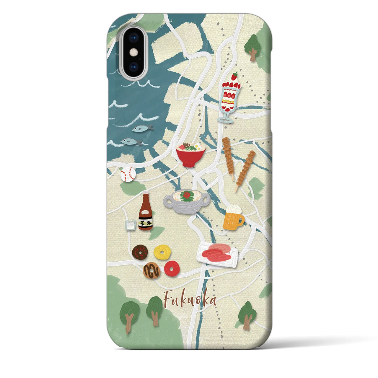 【福岡】Walk & Eat iPhoneケース(バックカバータイプ)