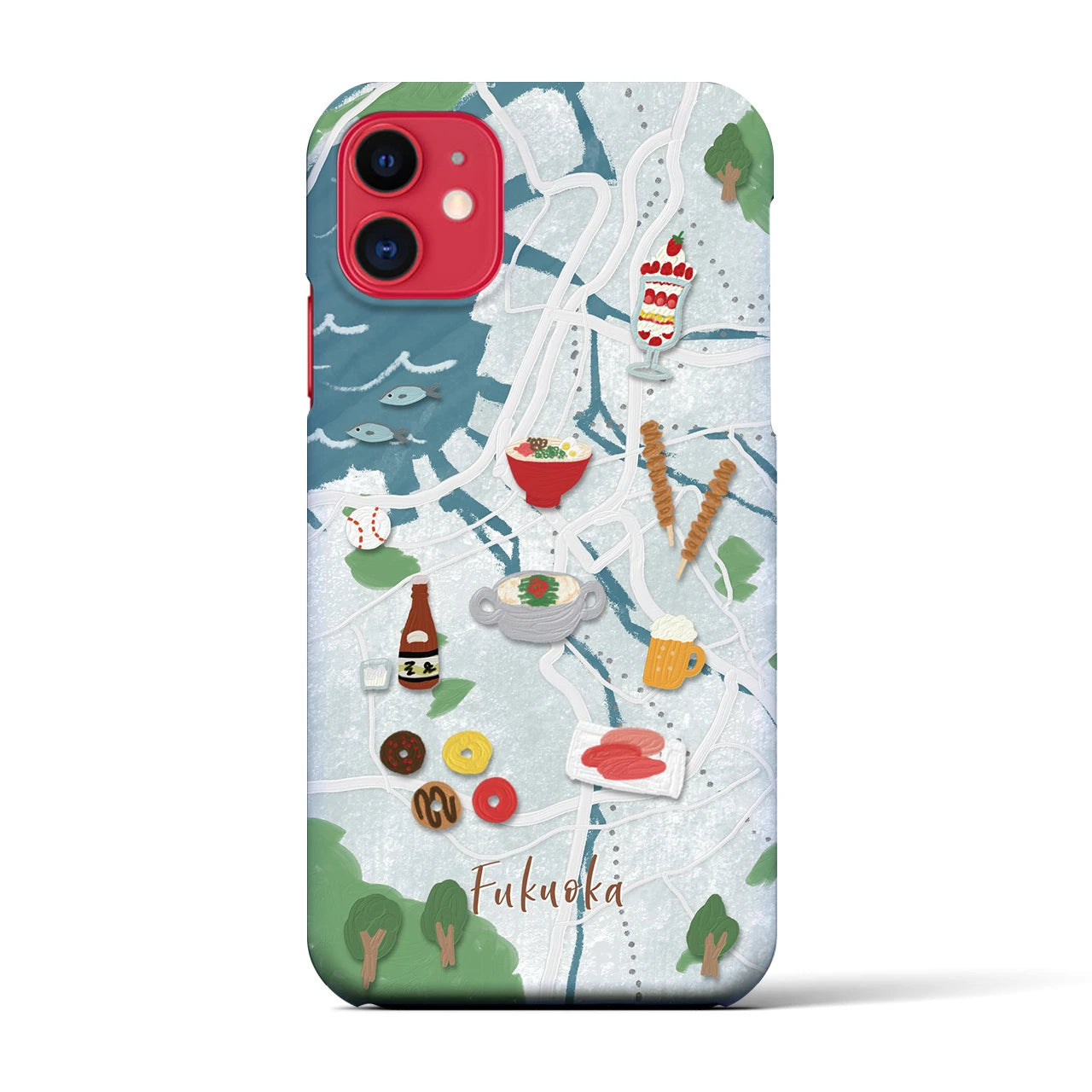 【福岡】Walk & Eat iPhoneケース(バックカバータイプ)