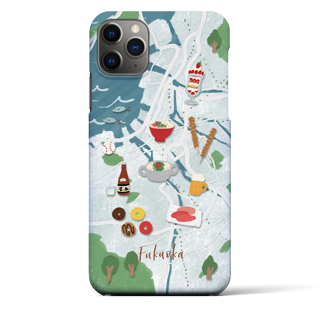 【福岡】Walk & Eat iPhoneケース(バックカバータイプ)