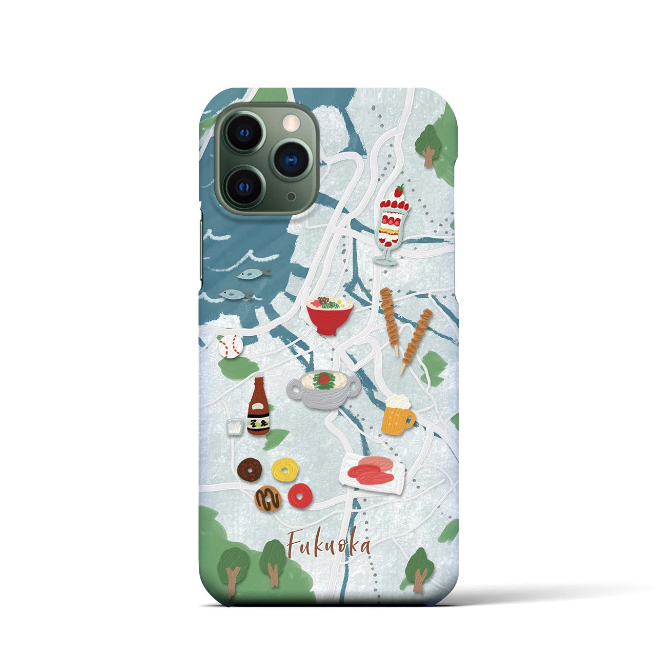 【福岡】Walk & Eat iPhoneケース(バックカバータイプ)