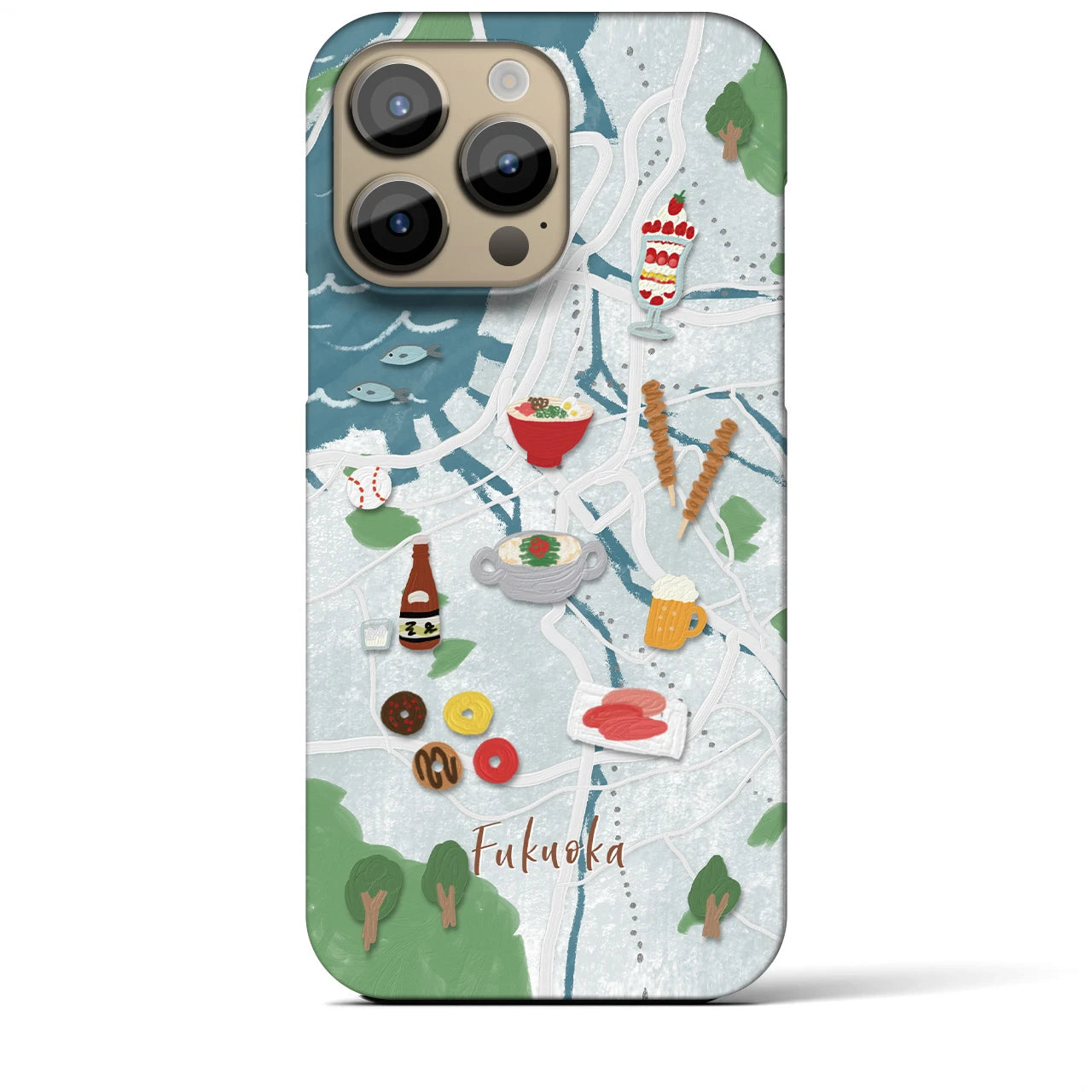 【福岡】Walk & Eat iPhoneケース(バックカバータイプ)