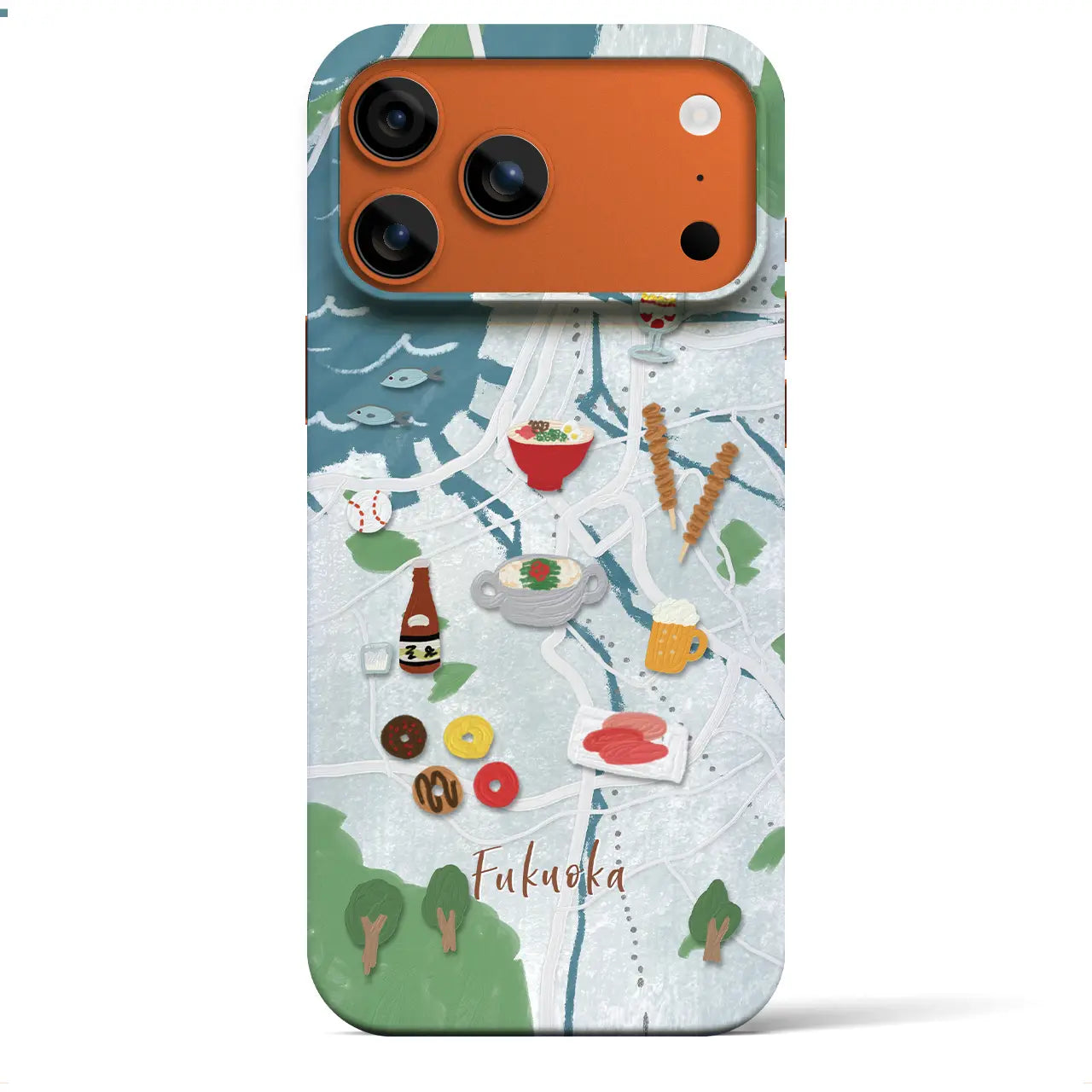 【福岡】Walk & Eat iPhoneケース(バックカバータイプ)