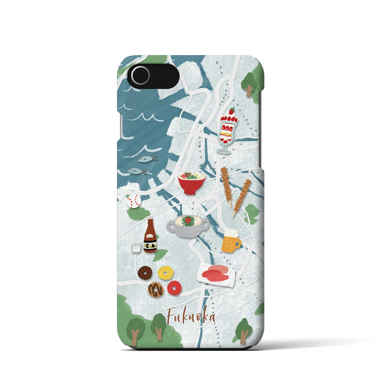 【福岡】Walk & Eat iPhoneケース(バックカバータイプ)