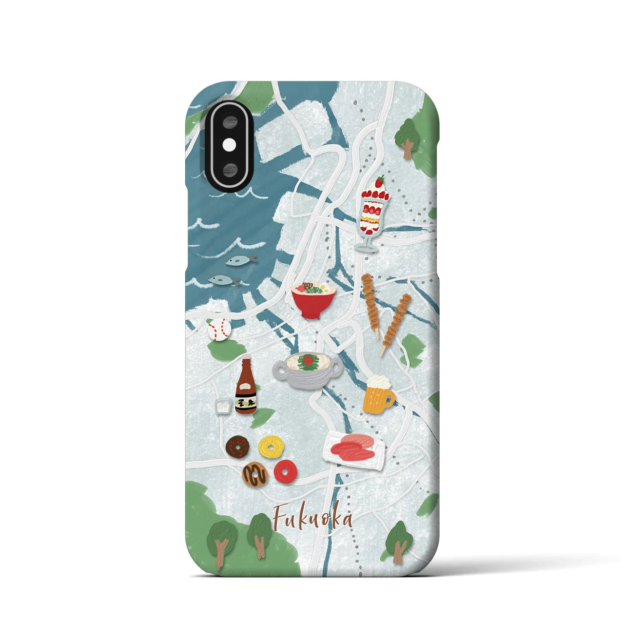 【福岡】Walk & Eat iPhoneケース(バックカバータイプ)