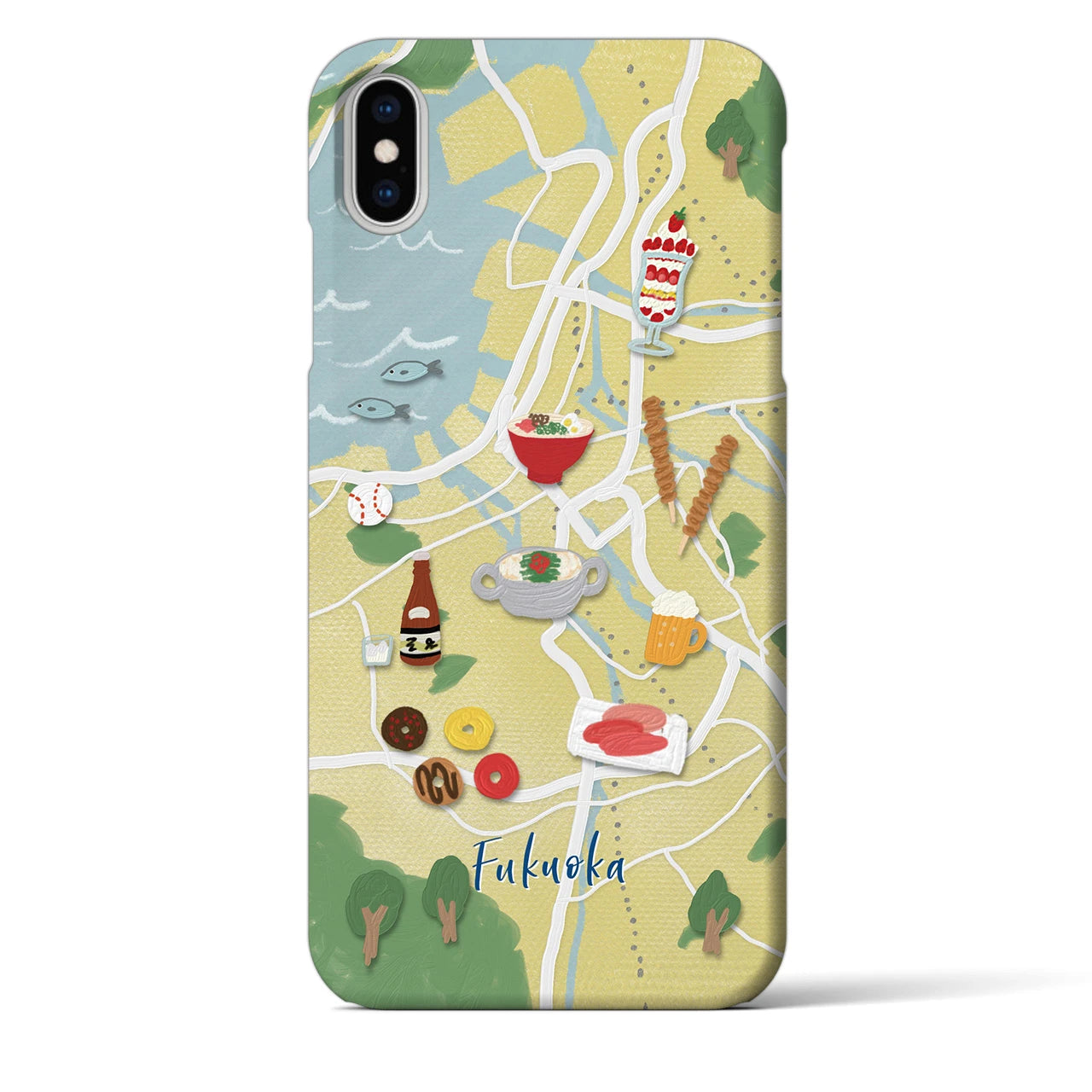 【福岡】Walk & Eat iPhoneケース(バックカバータイプ)