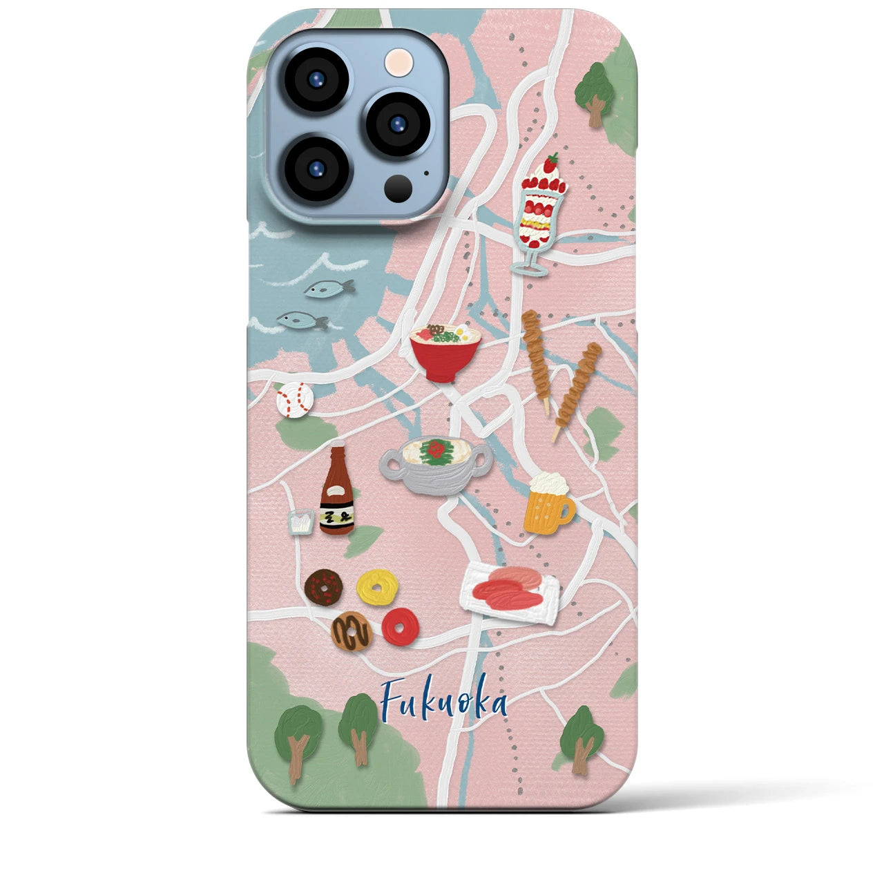 【福岡】Walk & Eat iPhoneケース(バックカバータイプ)