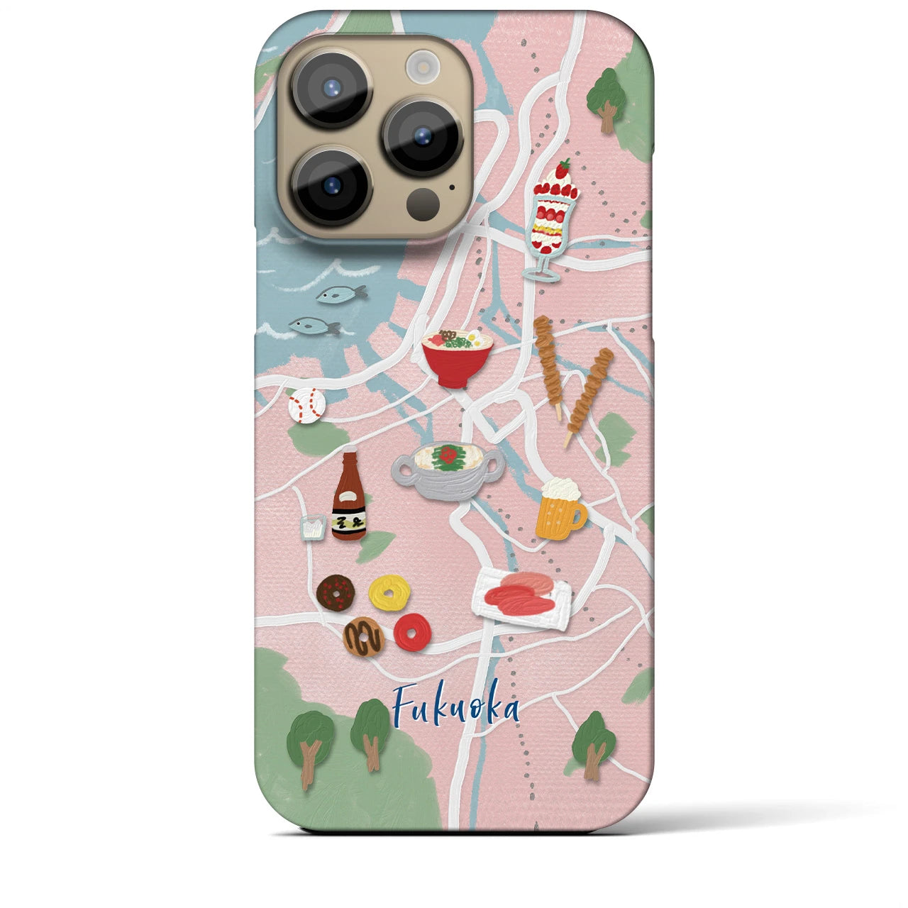 【福岡】Walk & Eat iPhoneケース(バックカバータイプ)