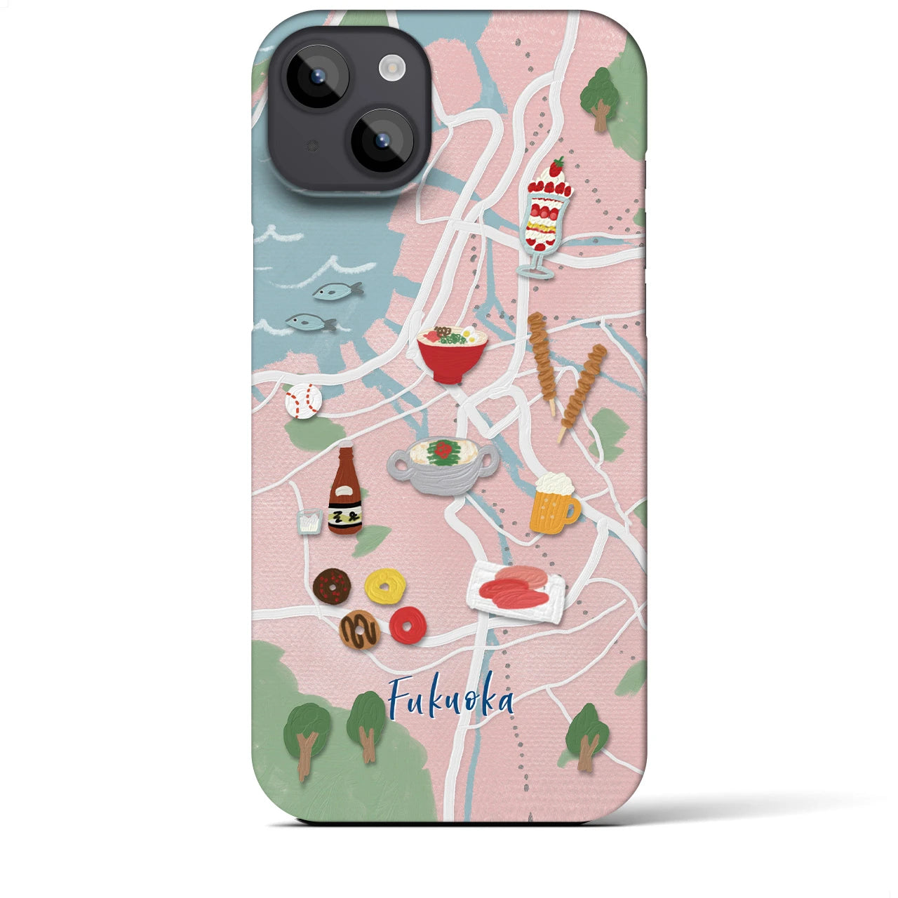 【福岡】Walk & Eat iPhoneケース(バックカバータイプ)