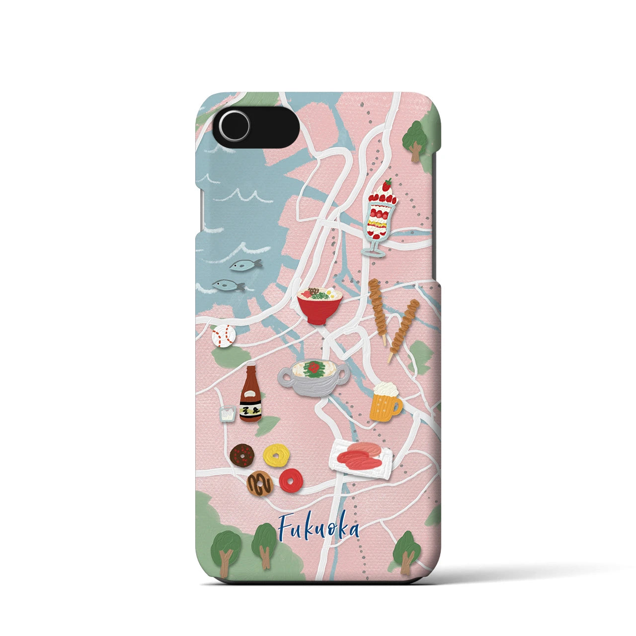 【福岡】Walk & Eat iPhoneケース(バックカバータイプ)