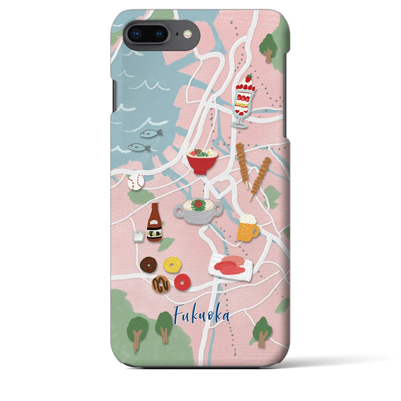 【福岡】Walk & Eat iPhoneケース(バックカバータイプ)