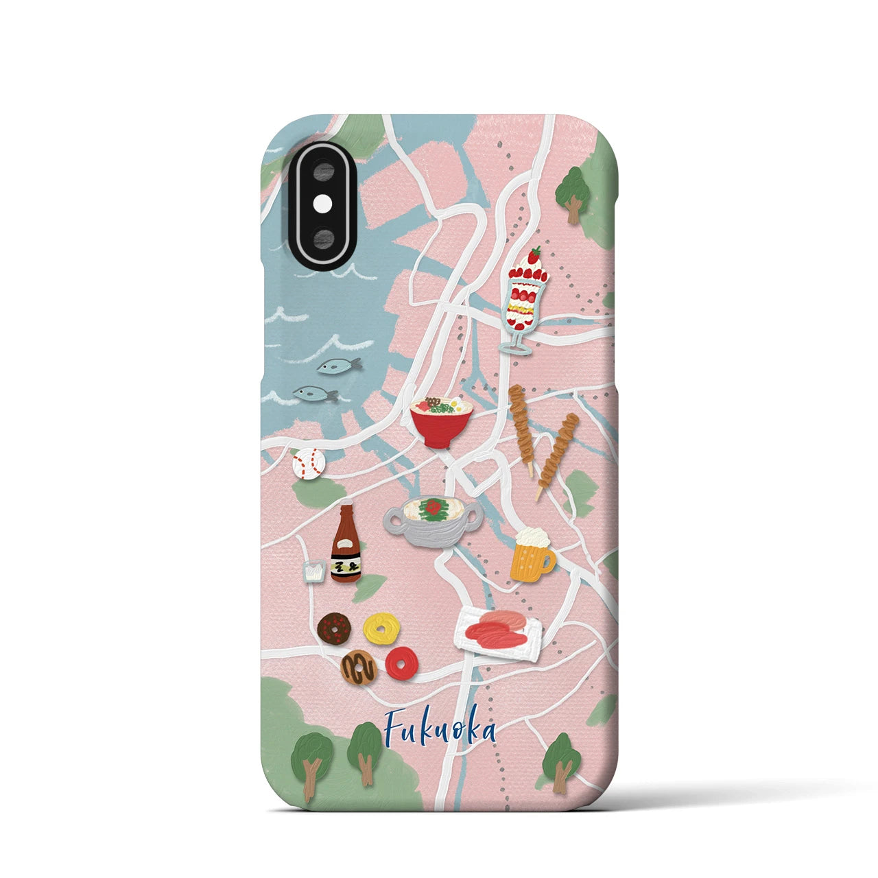 【福岡】Walk & Eat iPhoneケース(バックカバータイプ)