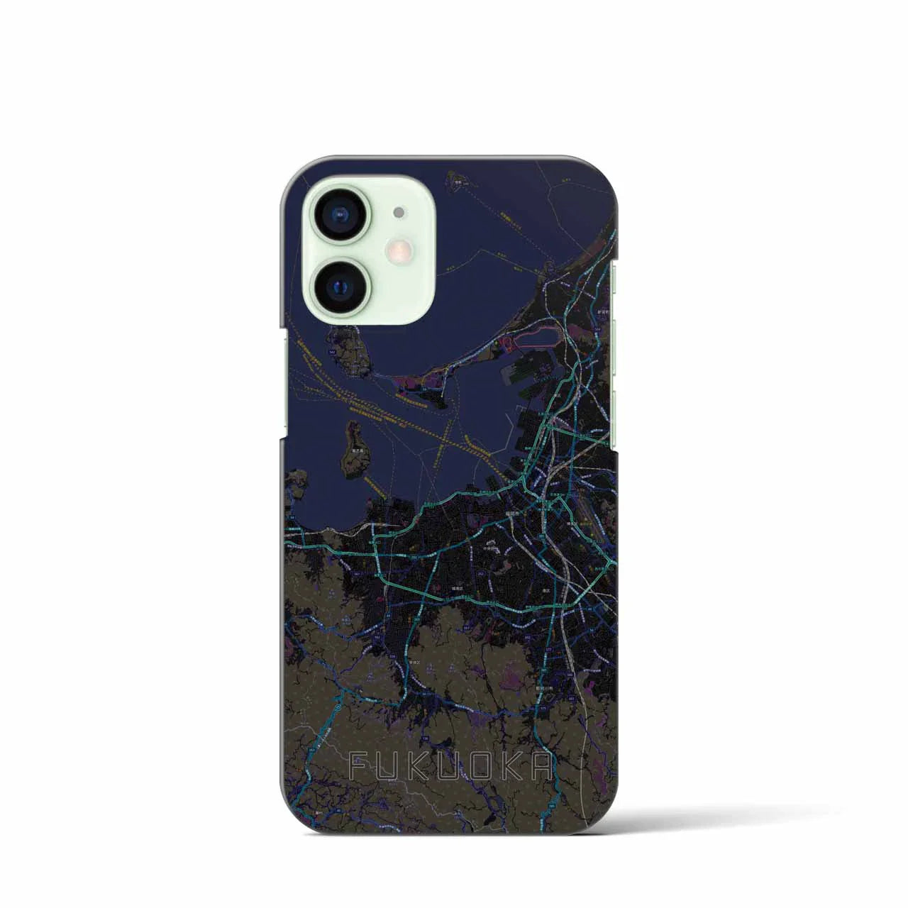 【福岡(福岡県)】地図柄iPhoneケース(バックカバータイプ)