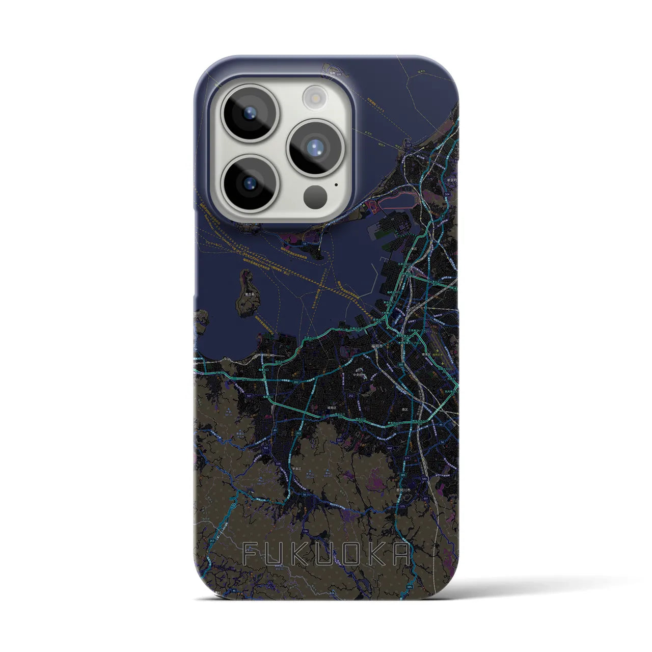 【福岡(福岡県)】地図柄iPhoneケース(バックカバータイプ)