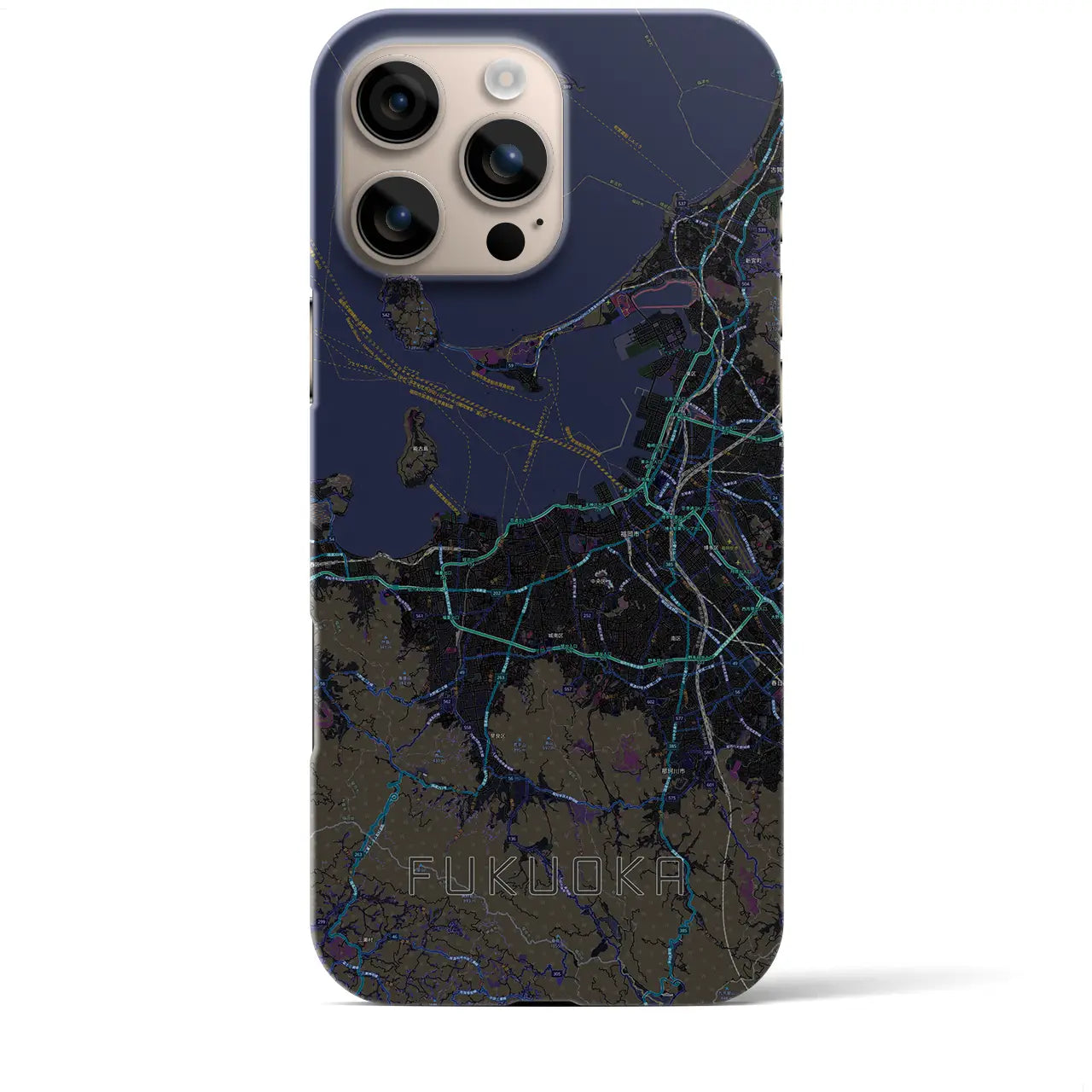 【福岡(福岡県)】地図柄iPhoneケース(バックカバータイプ)