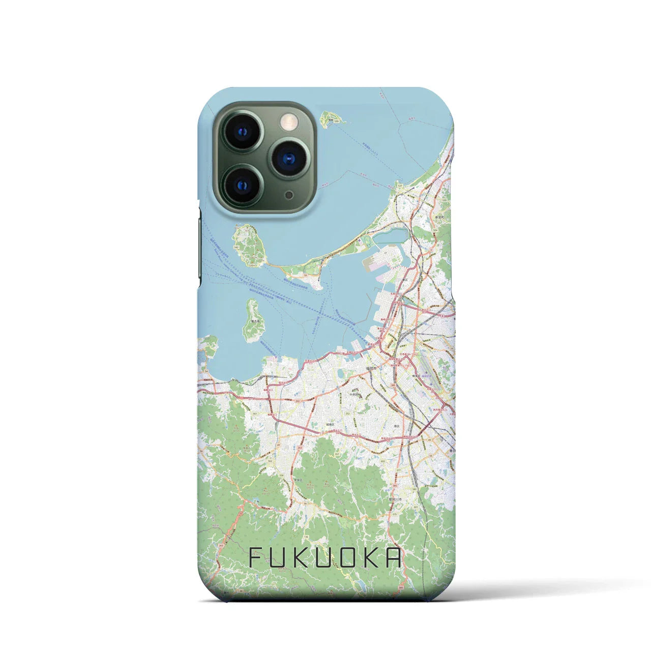 【福岡(福岡県)】地図柄iPhoneケース(バックカバータイプ)