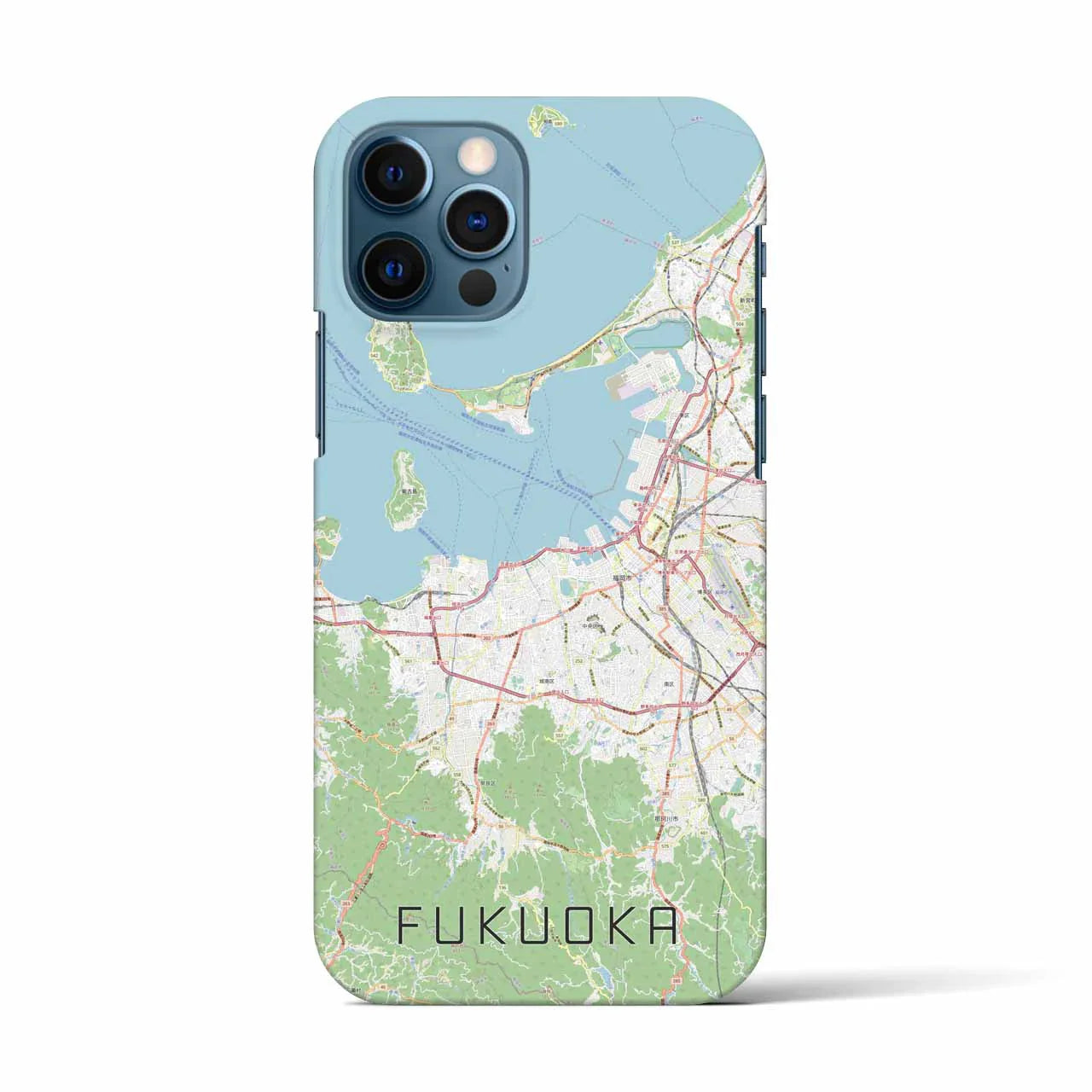 【福岡(福岡県)】地図柄iPhoneケース(バックカバータイプ)