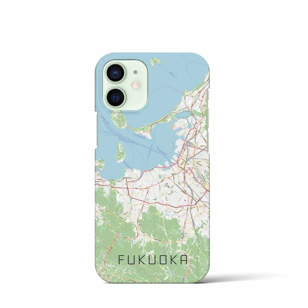 【福岡(福岡県)】地図柄iPhoneケース(バックカバータイプ)