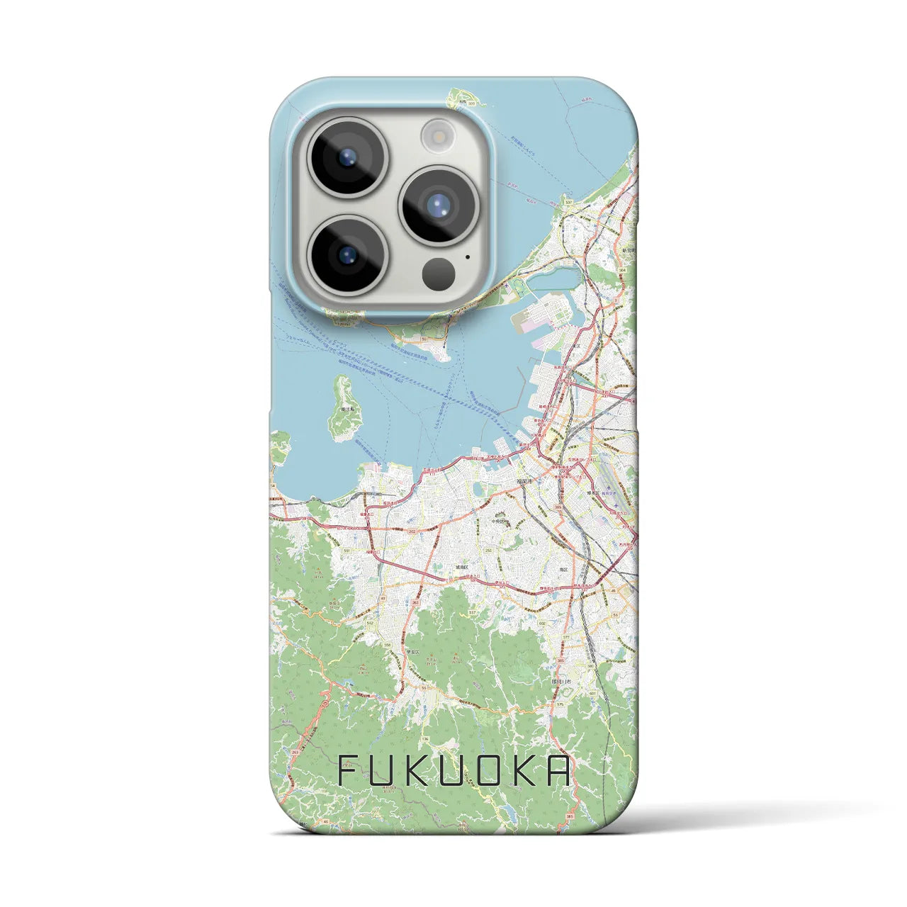 【福岡(福岡県)】地図柄iPhoneケース(バックカバータイプ)