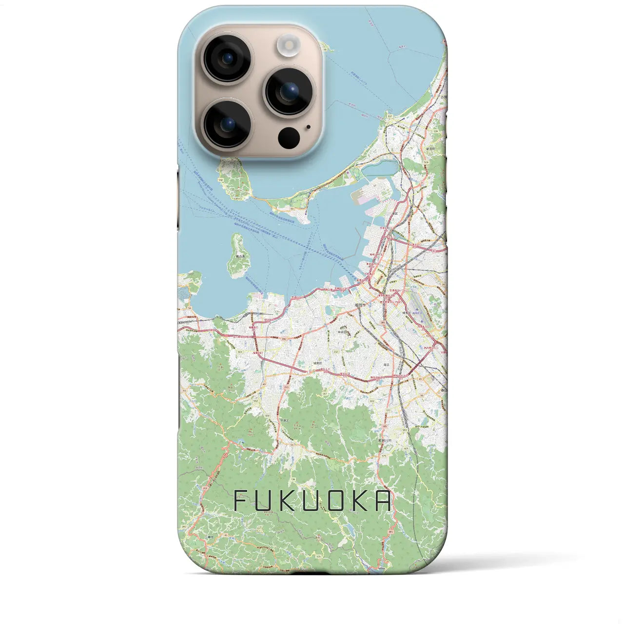 【福岡(福岡県)】地図柄iPhoneケース(バックカバータイプ)