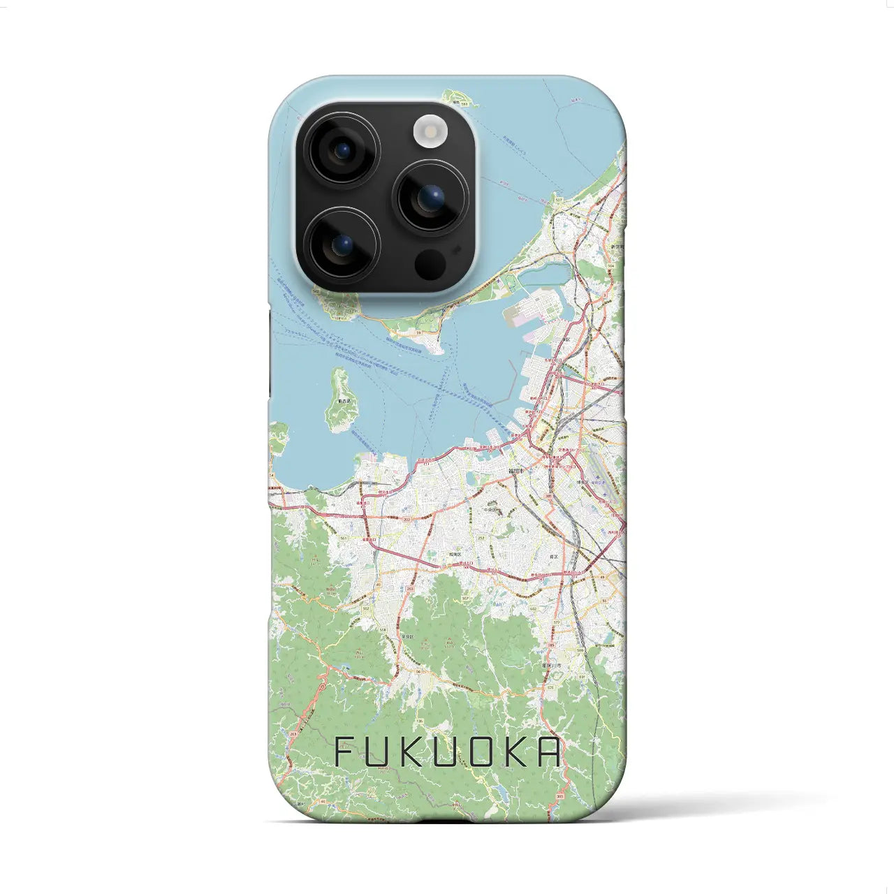 【福岡(福岡県)】地図柄iPhoneケース(バックカバータイプ)
