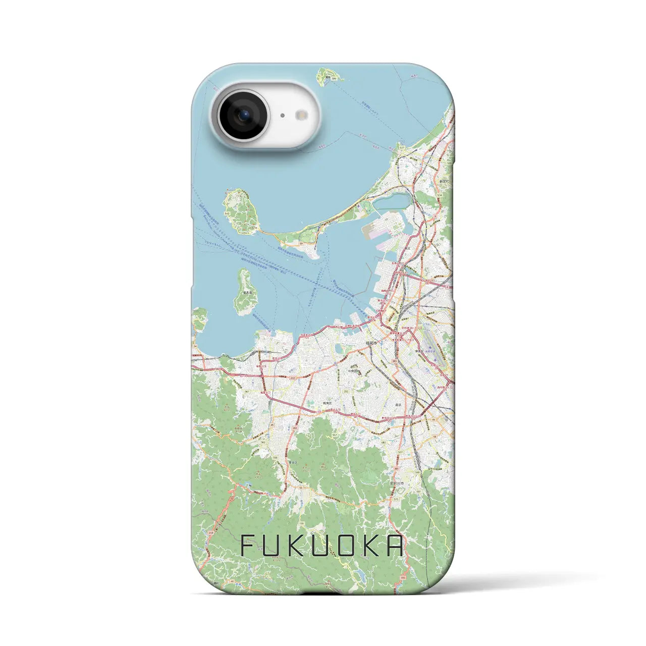 【福岡(福岡県)】地図柄iPhoneケース(バックカバータイプ)