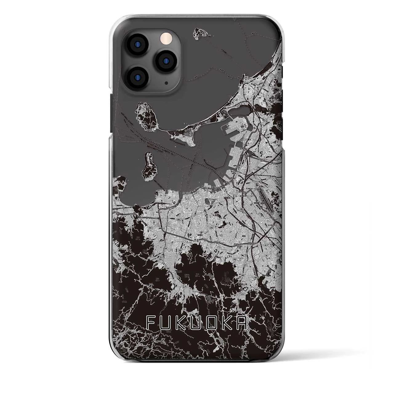 【福岡(福岡県)】地図柄iPhoneケース(クリアタイプ)