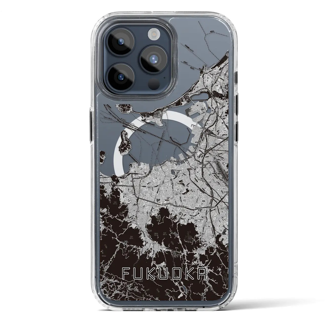 【福岡(福岡県)】地図柄iPhoneケース(MagSafeタイプ)