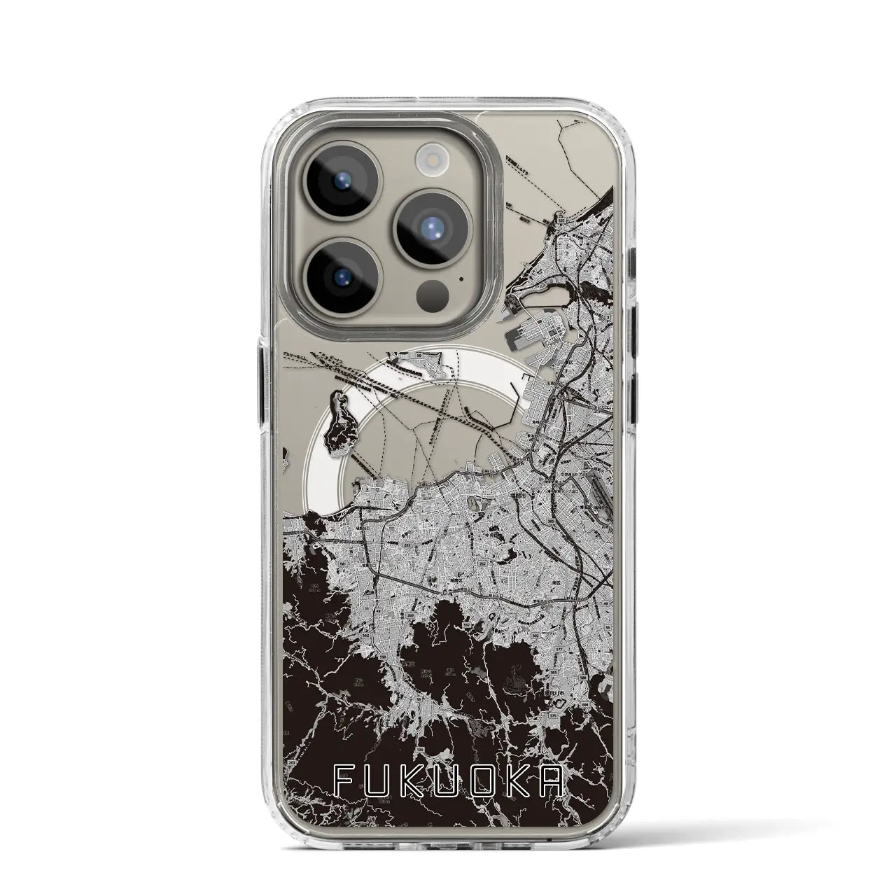 【福岡(福岡県)】地図柄iPhoneケース(MagSafeタイプ)
