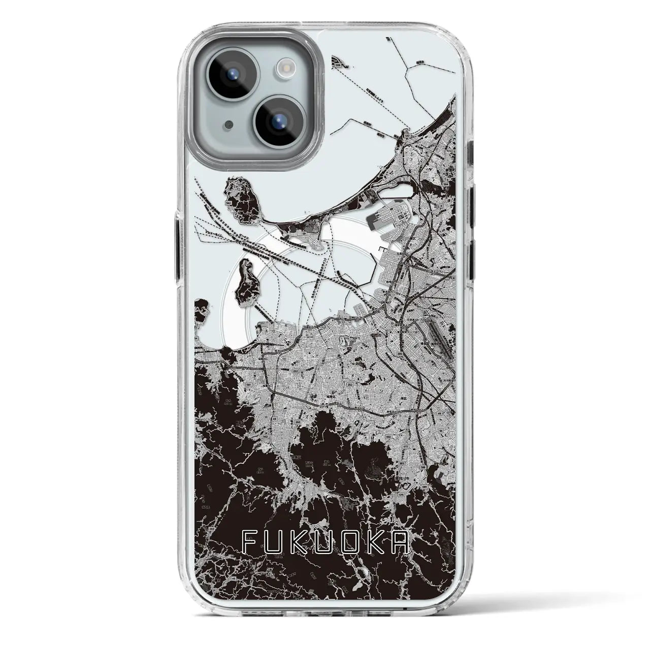 【福岡(福岡県)】地図柄iPhoneケース(MagSafeタイプ)