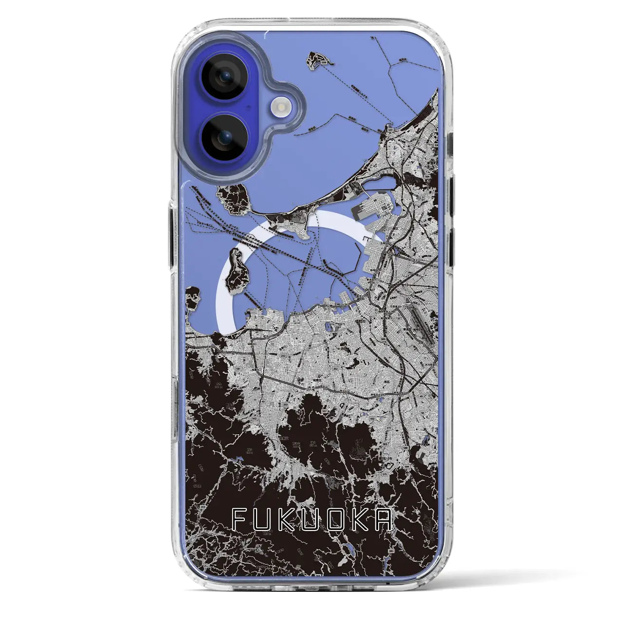 【福岡(福岡県)】地図柄iPhoneケース(MagSafeタイプ)