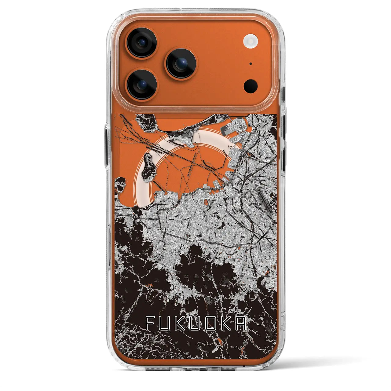 【福岡(福岡県)】地図柄iPhoneケース(MagSafeタイプ)