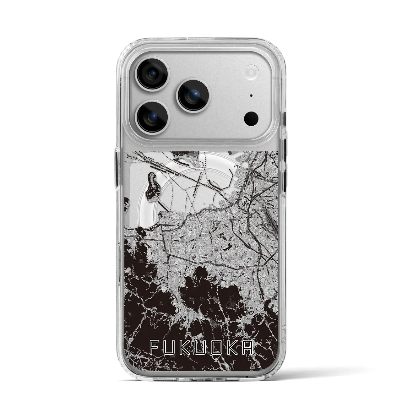 【福岡(福岡県)】地図柄iPhoneケース(MagSafeタイプ)