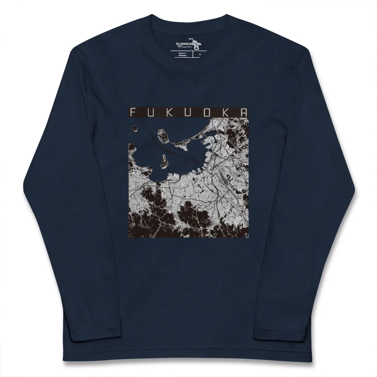 【福岡(福岡県)】地図柄ロングスリーブTシャツ