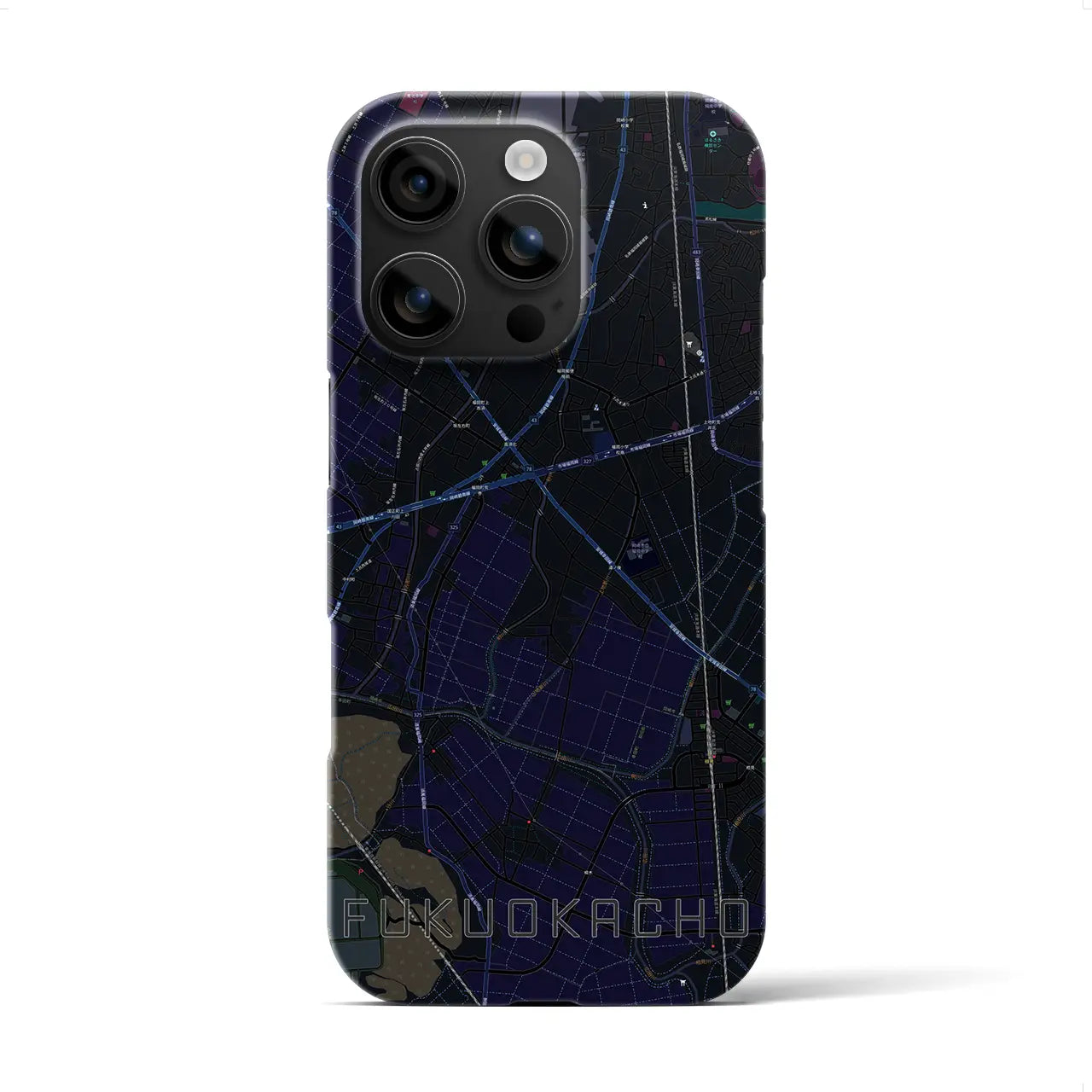 【福岡町(愛知県)】地図柄iPhoneケース(バックカバータイプ)