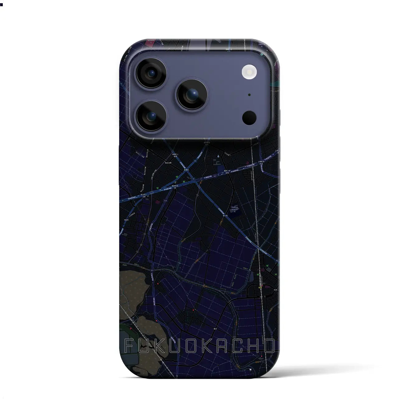 【福岡町(愛知県)】地図柄iPhoneケース(バックカバータイプ)