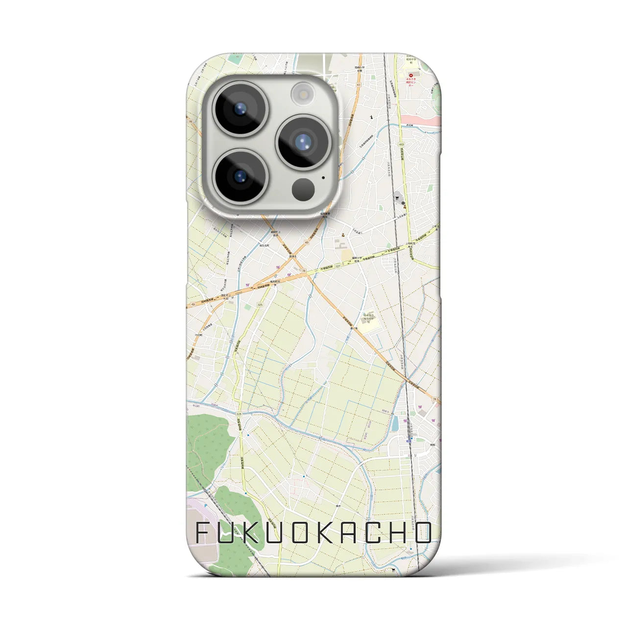 【福岡町(愛知県)】地図柄iPhoneケース(バックカバータイプ)