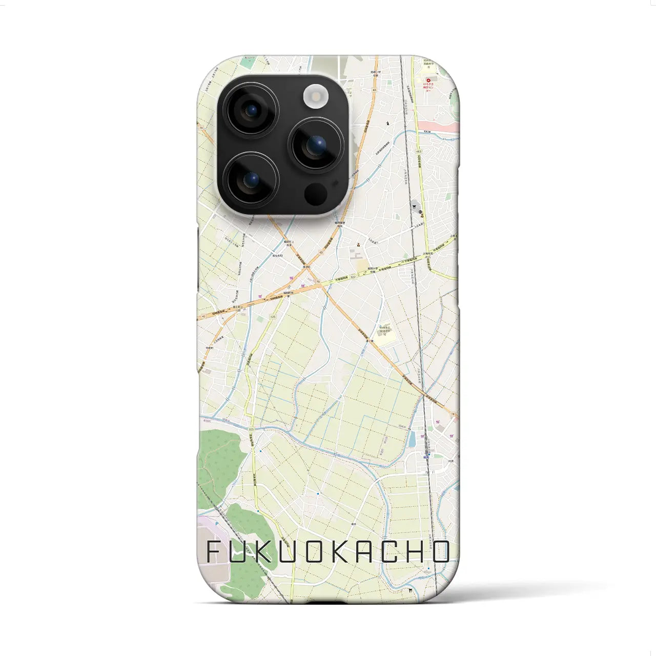 【福岡町(愛知県)】地図柄iPhoneケース(バックカバータイプ)