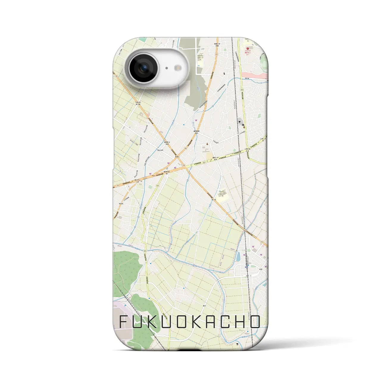 【福岡町(愛知県)】地図柄iPhoneケース(バックカバータイプ)