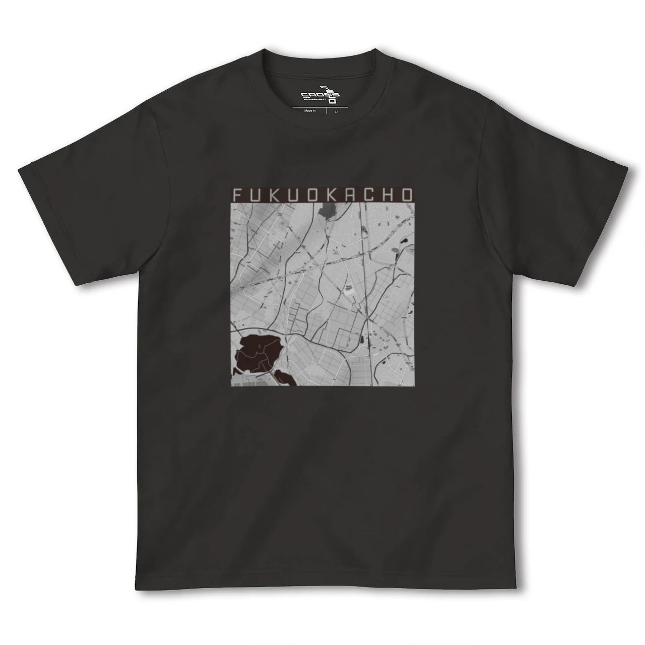 【福岡町(愛知県)】地図柄ヘビーウェイトTシャツ