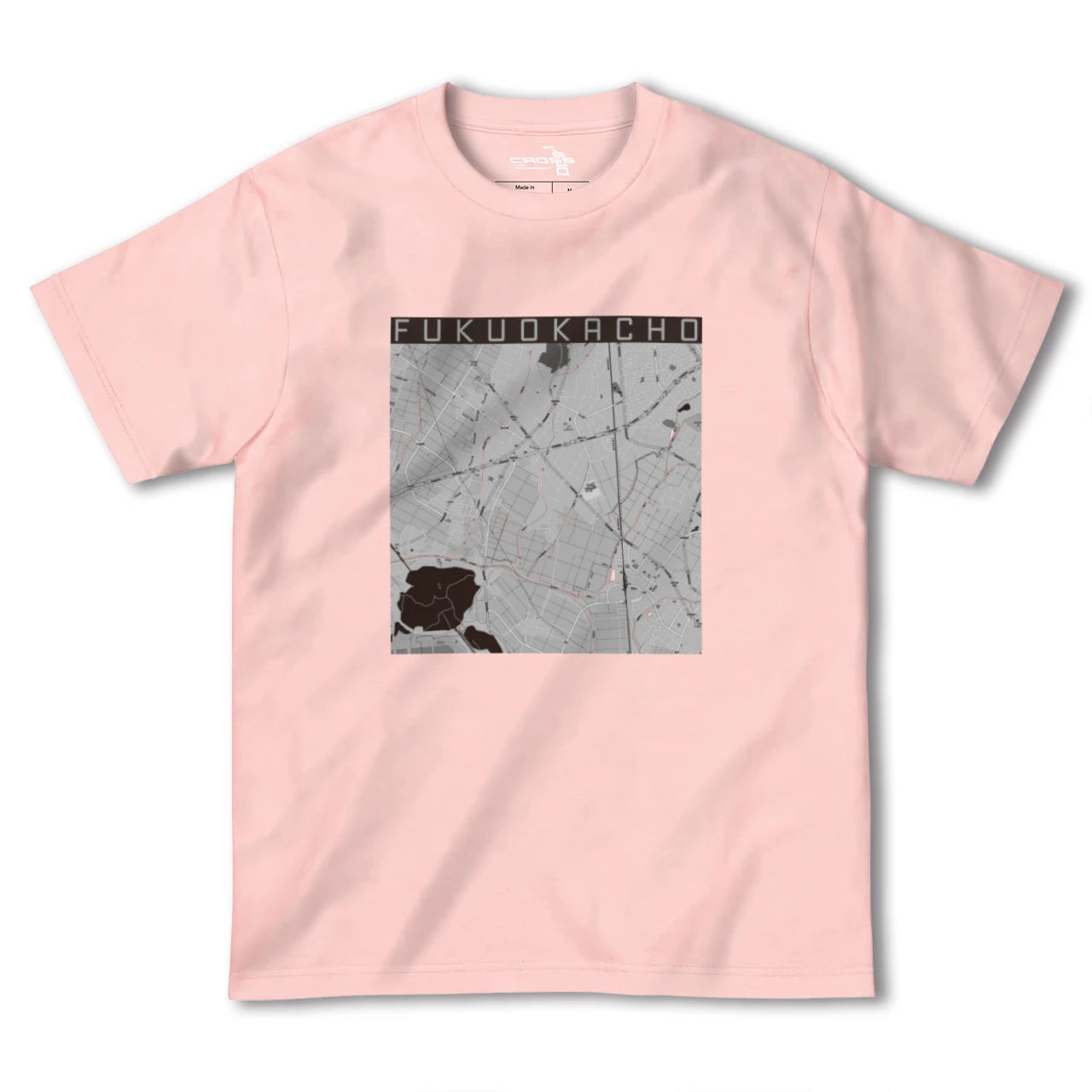【福岡町(愛知県)】地図柄ヘビーウェイトTシャツ