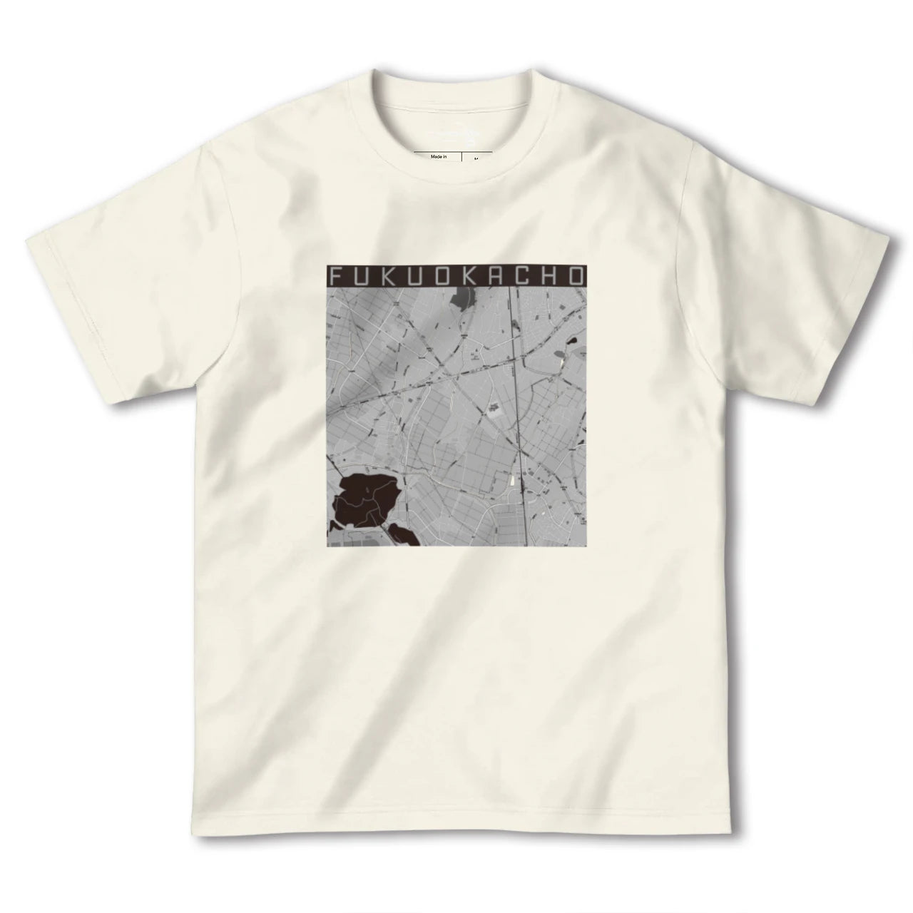 【福岡町(愛知県)】地図柄ヘビーウェイトTシャツ