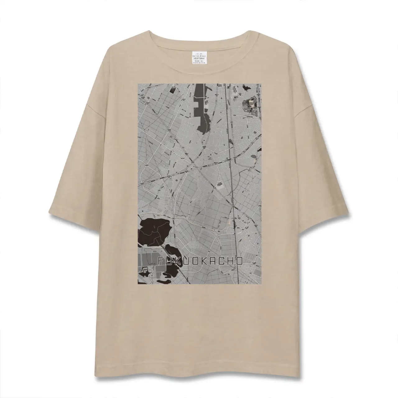 【福岡町(愛知県)】地図柄ビッグシルエットTシャツ