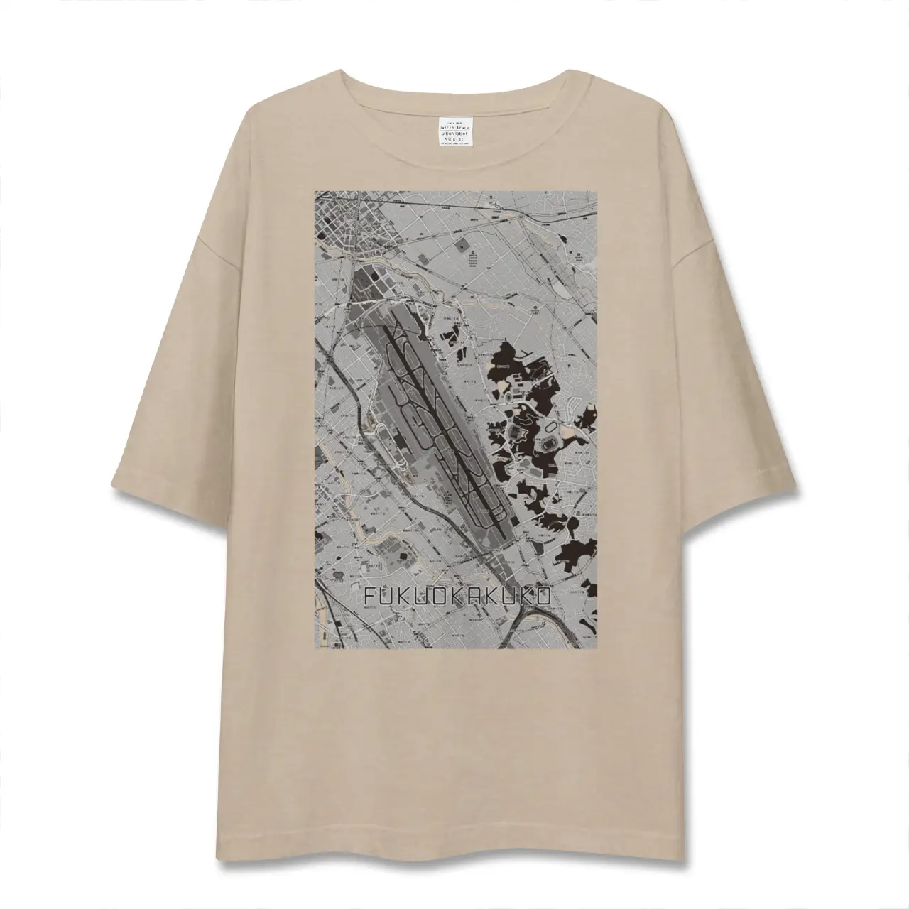 【福岡空港(福岡県)】地図柄ビッグシルエットTシャツ
