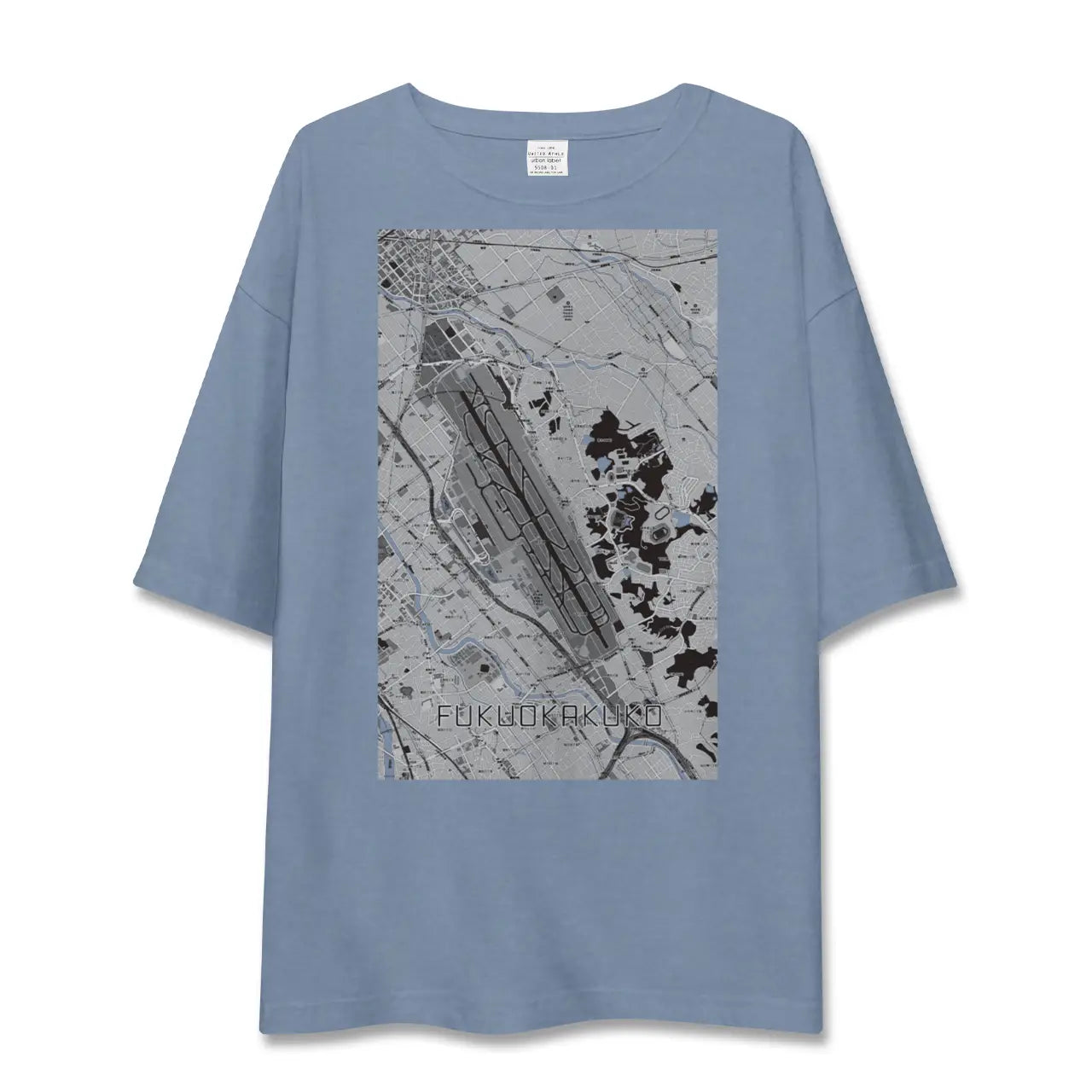 【福岡空港(福岡県)】地図柄ビッグシルエットTシャツ